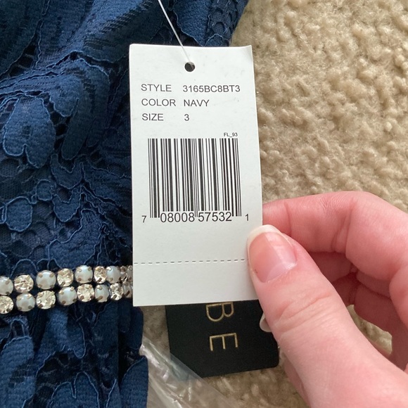 NEW (UNUSED) WOMENS DRESS: NAVY, SIZE 3 HOCO/PARTY - Picture 8 of 8